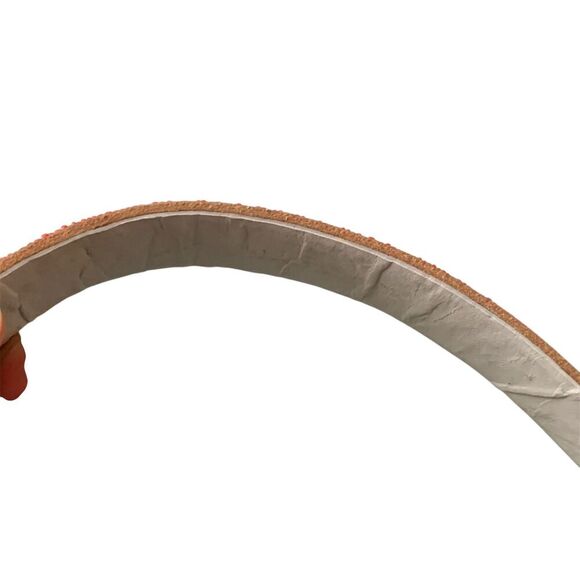 Beaded Leather Waist Belt Handmade Size 38 Red Yellow Green Boho Hippie Festival - Picture 8 of 10